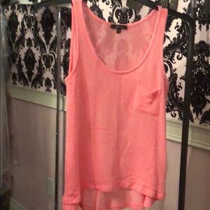 Lightweight neon pink sweater tank